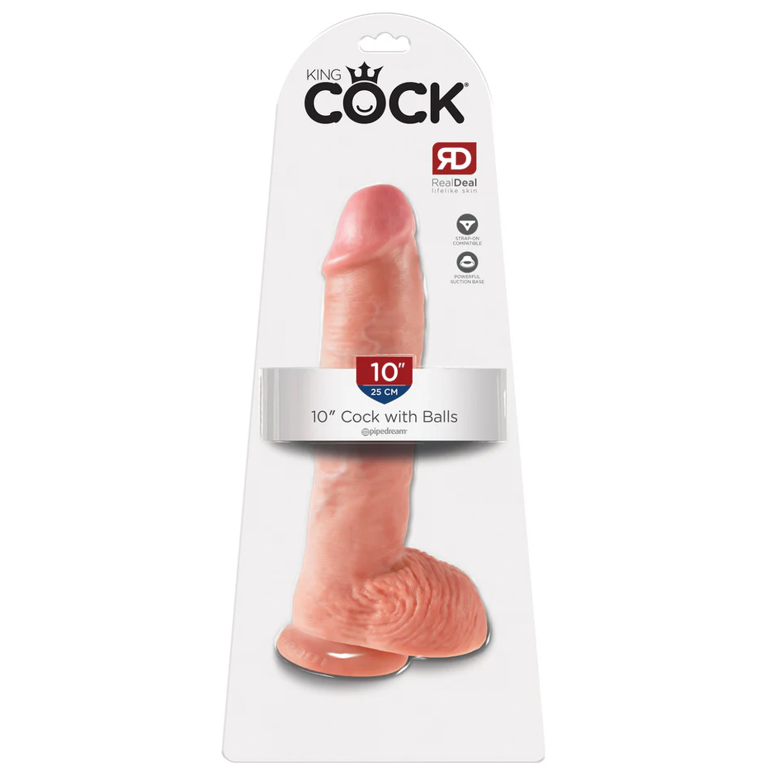 10” King Cock with Balls Flesh