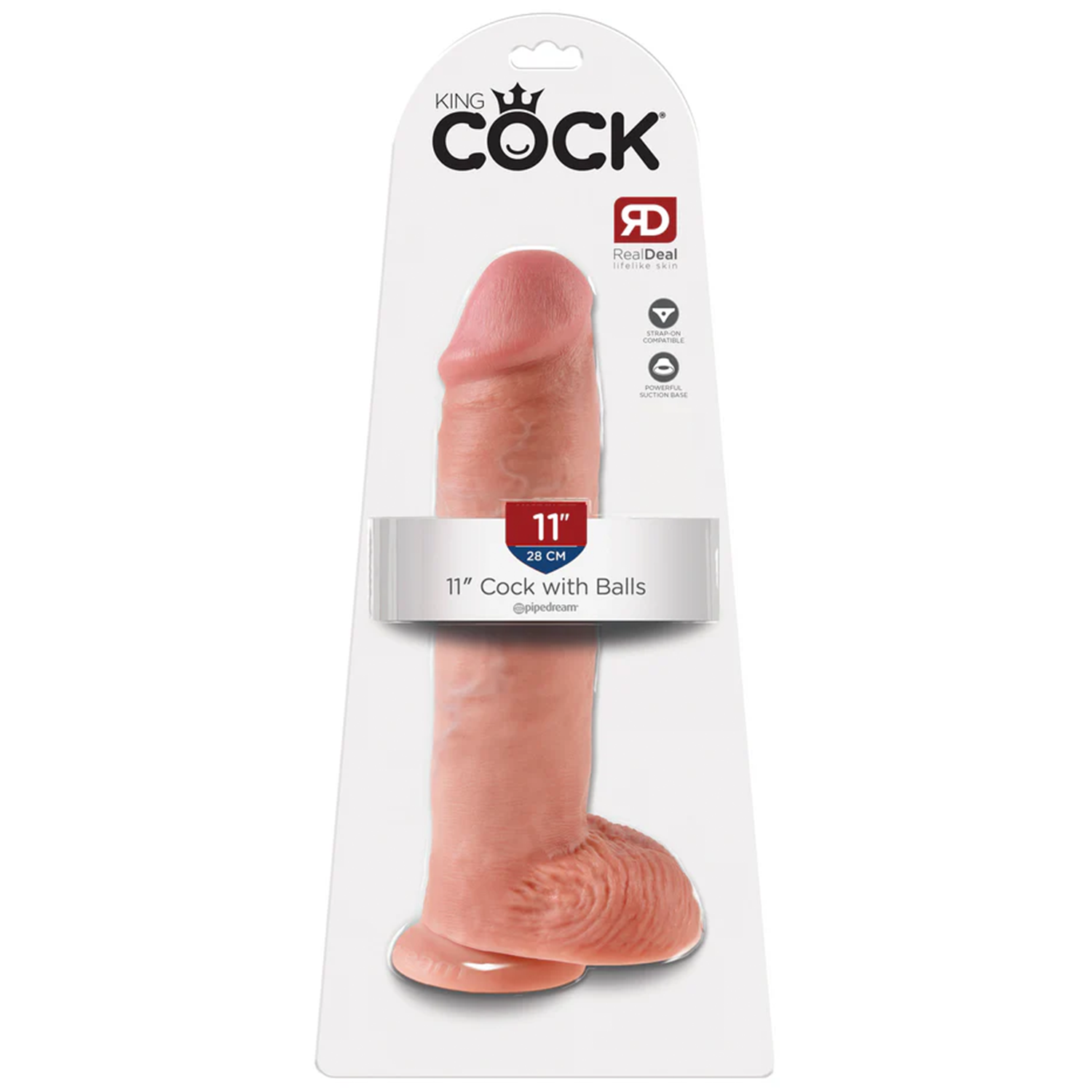 11” King Cock with Balls Flesh