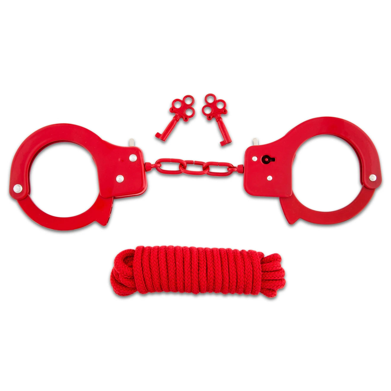 Metal Cuffs Love Rope Red