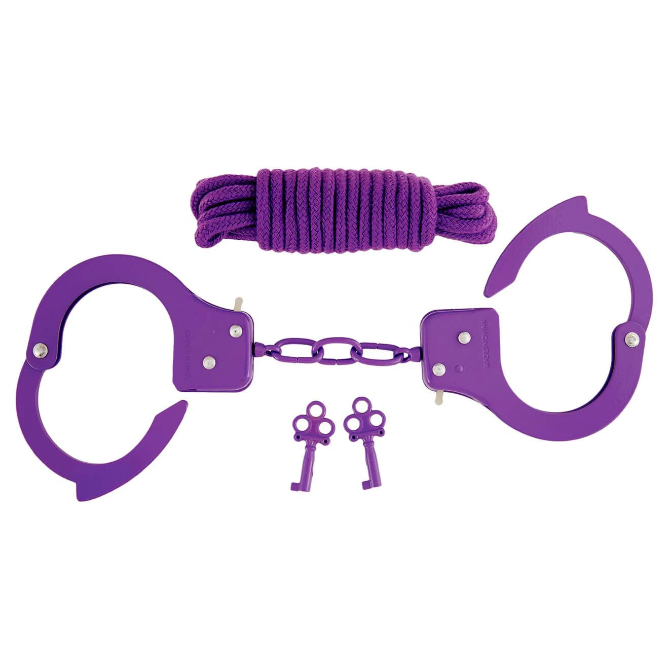 Metal Cuffs Love Rope Purple