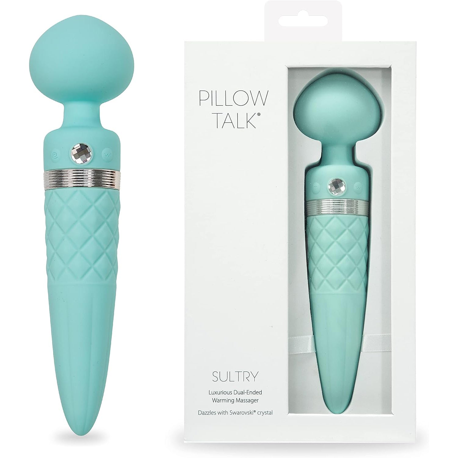 Sultry Luxurious Dual-Ended Warming Massager (Teal)